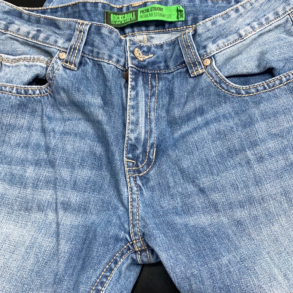 Rock & Roll Cowboy Men’s Denim Jeans 36x34 Pistol Straight-leg